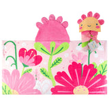 Flower hooded towel