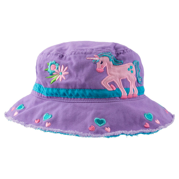 Unicorn bucket hat front view.