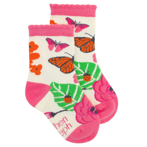 Butterfly toddler socks