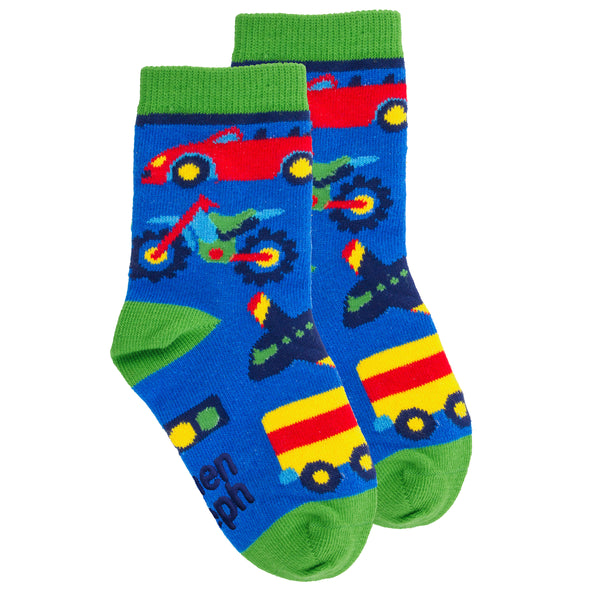 Transportation toddler socks