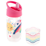 Rainbow sip and snack bottle snack cup view