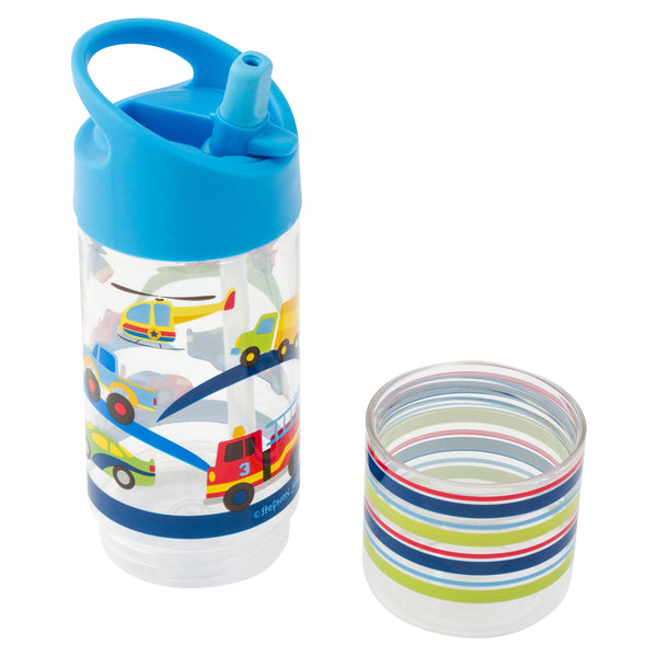 Transportation sip and snack bottle snack cup view
