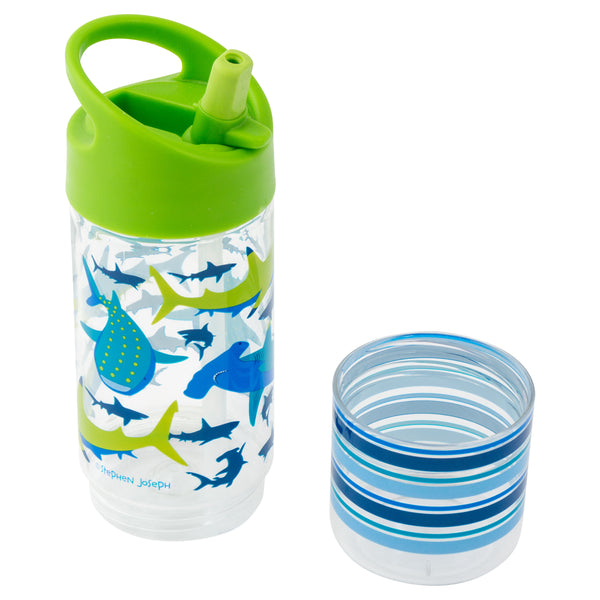 Shark sip and snack bottle snack cup view