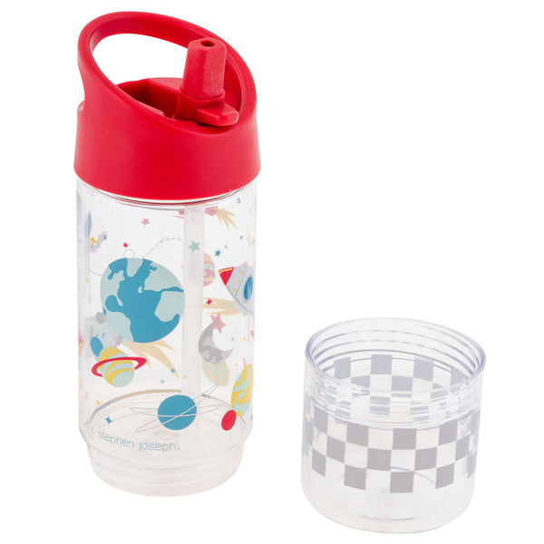 Space sip and snack bottle snack cup view