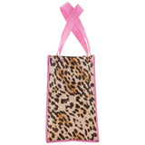Leopard medium recycled gift bags side view