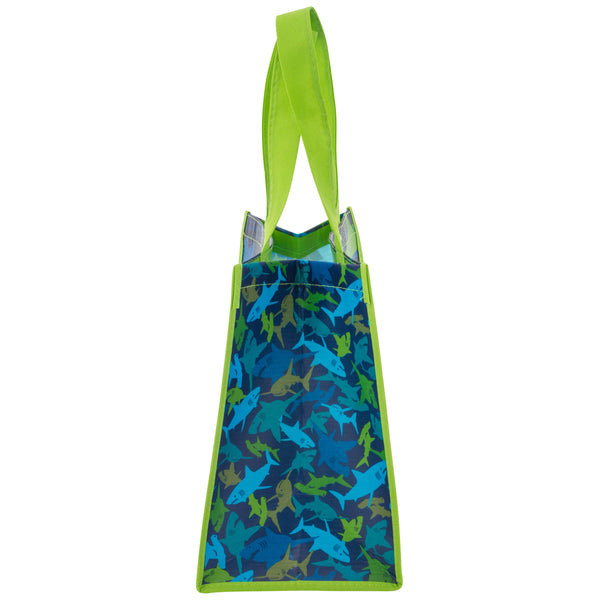 Shark medium recycled gift bag side view