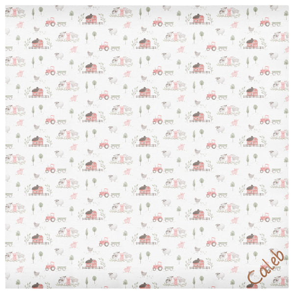 Farm muslin blanket personalized example