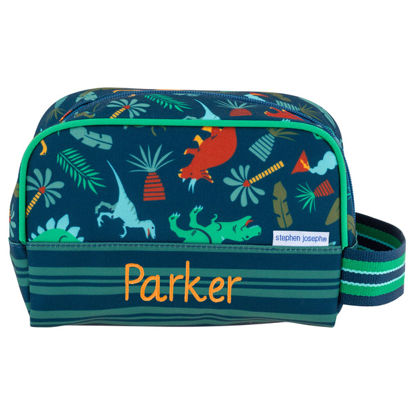 Dino toiletry bag personalization example