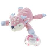 Deer pacifier plush with pacifier