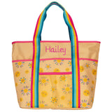 Sunshine printed beach tote personalized example