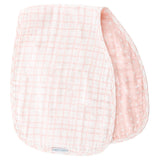 Charcoal flower baby box set muslin burp cloth view.