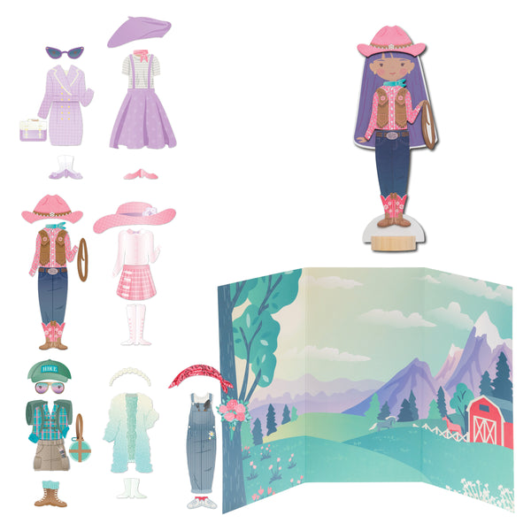 World traveler magnetic dress up doll