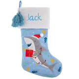Shark embroidered stocking personalized example