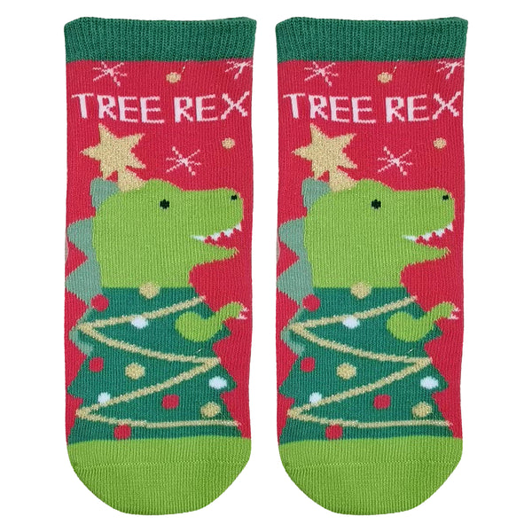Dino holiday socks