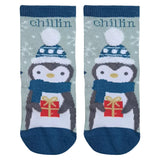 Penguin holiday sock