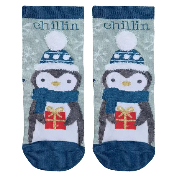 Penguin holiday sock