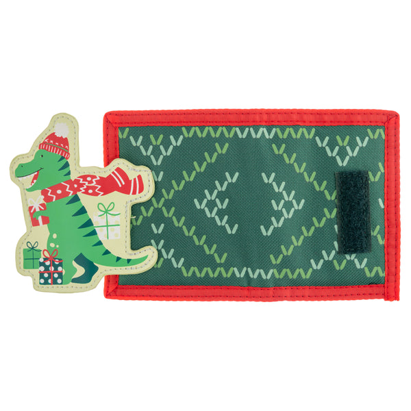 Dino holiday wallet open front view