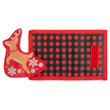 Reindeer holiday wallet open front view