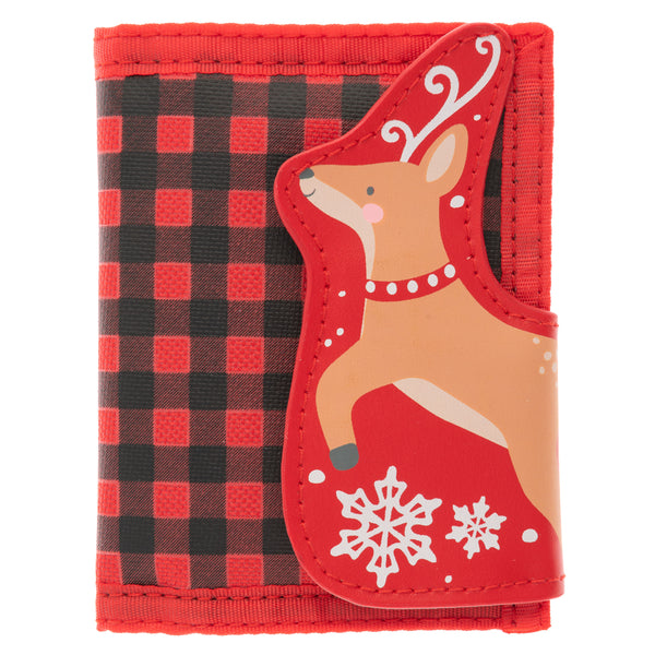 Reindeer holiday wallet front view