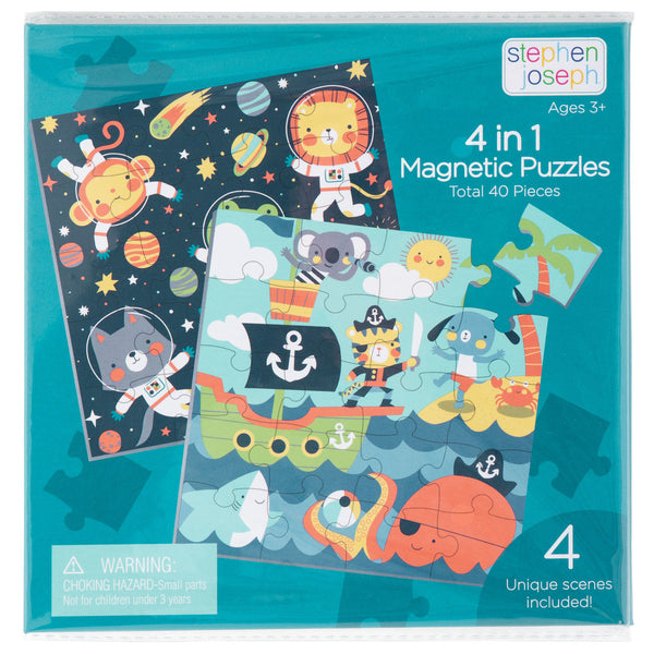 4 In 1 Magnetic Puzzle Book boy in packaging