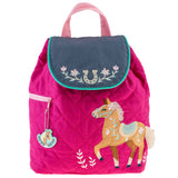 Horse quilted backpack front view