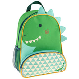 Happy dino sidekick backpack front view