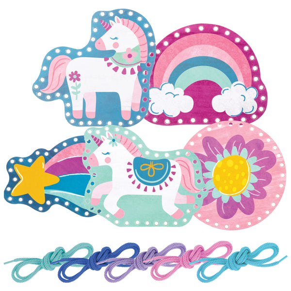 Unicorn lacing card set