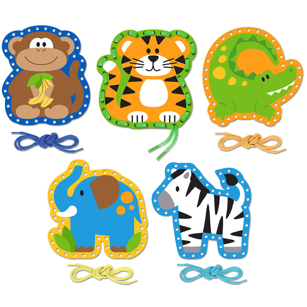 Zoo lacing card sets