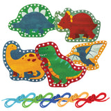 Green dino lacing card sets