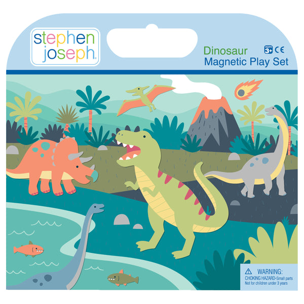 Dinosaur magnetic play set front view