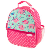 Sloth all over print lunchbox front view.