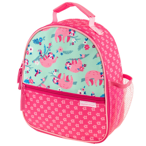 Sloth all over print lunchbox front view.