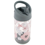 Charcoal flower flip top bottle front view