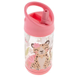 Leopard flip top bottle front view