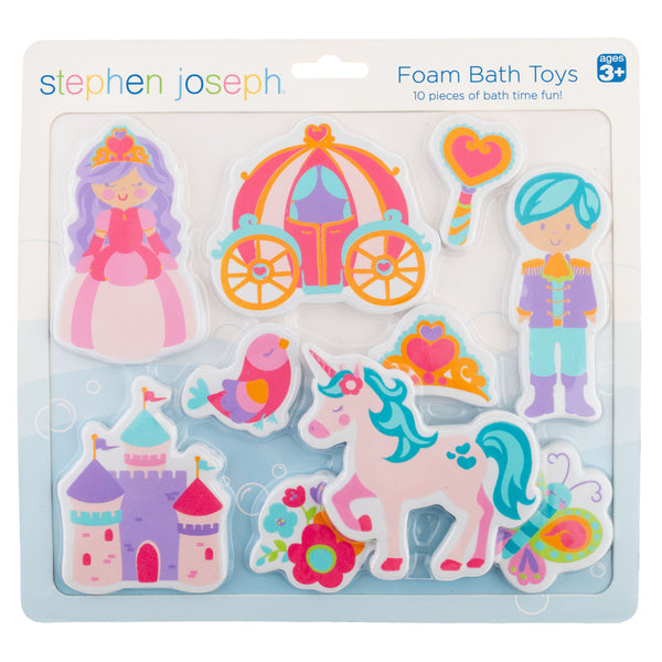 Princess foam bath toys packaged view