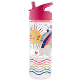 Rainbow sip and snack bottle front view