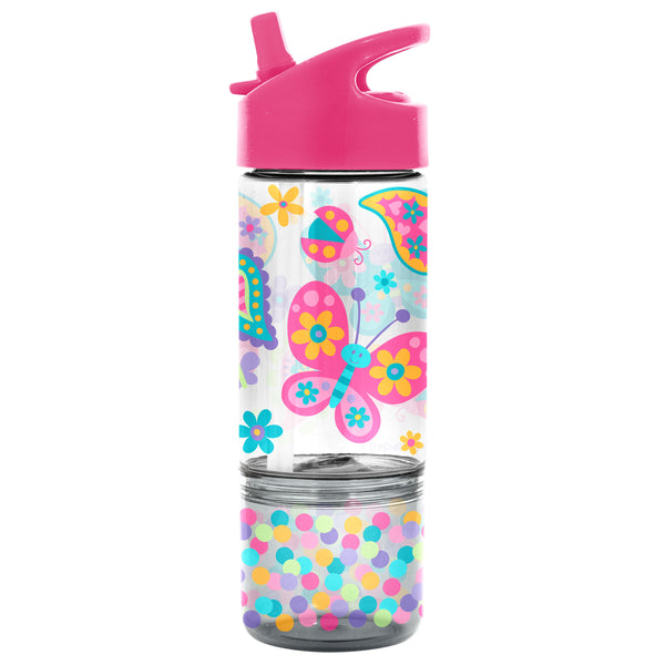 Butterfly sip and snack bottle front view