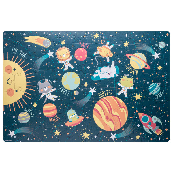 Space floor puzzle assembled view