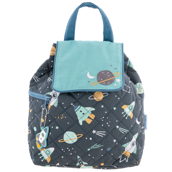 Space quilted backpack for baby front view