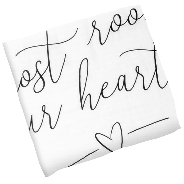 Heart muslin blanket