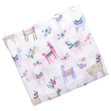 Llama muslin blanket