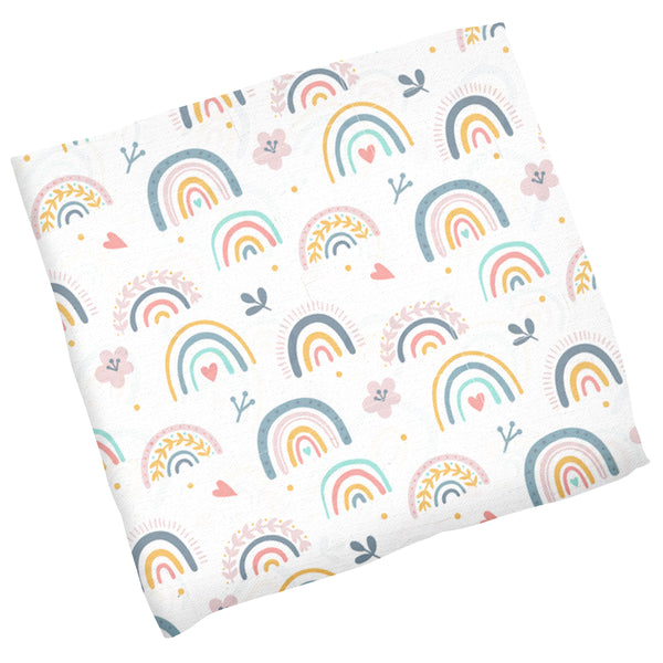 Rainbow muslin blanket