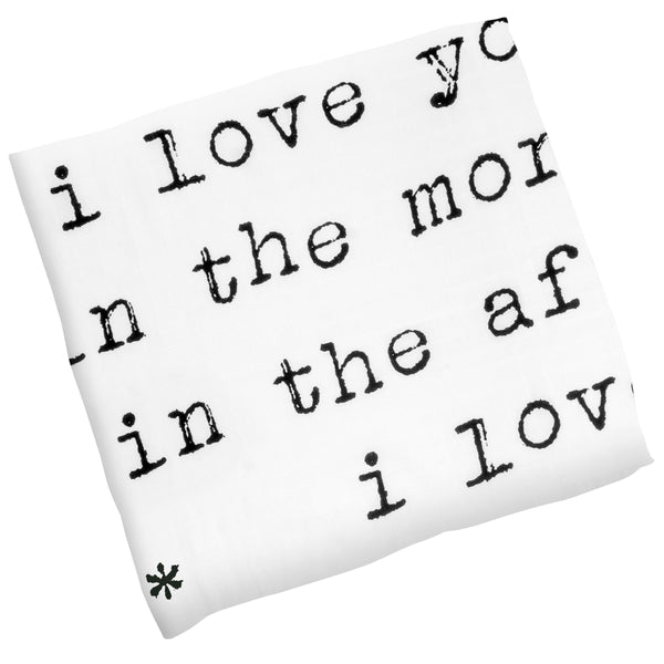 Love you muslin blanket