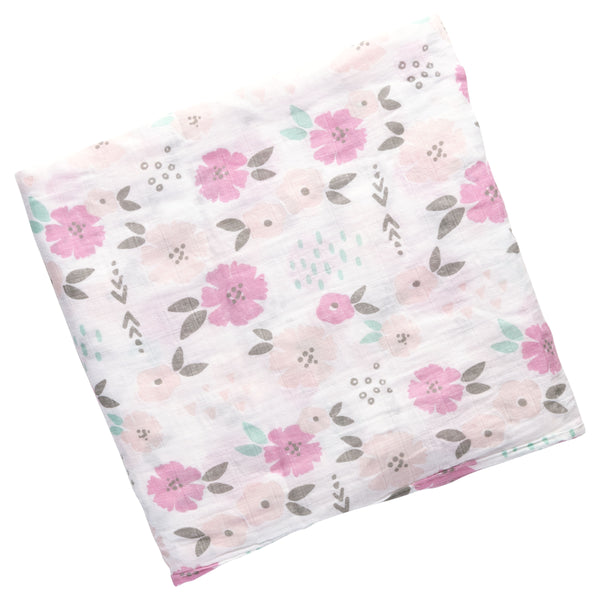 Flower muslin blanket