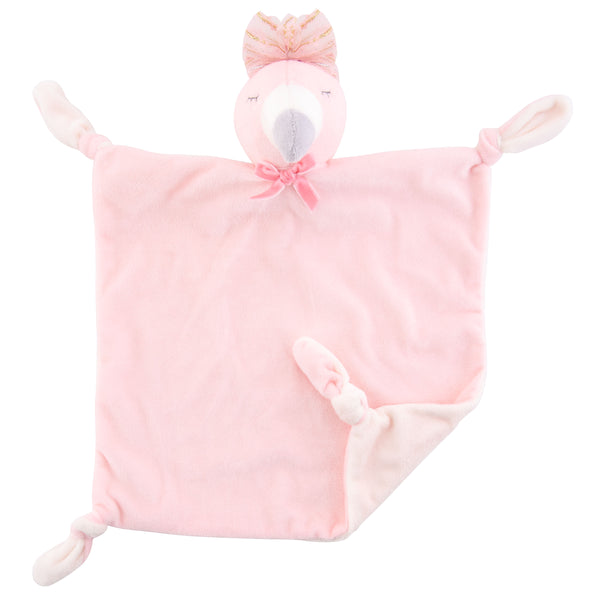 Flamingo plush lovie front view