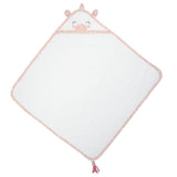 Unicorn hooded bath towel for baby front view