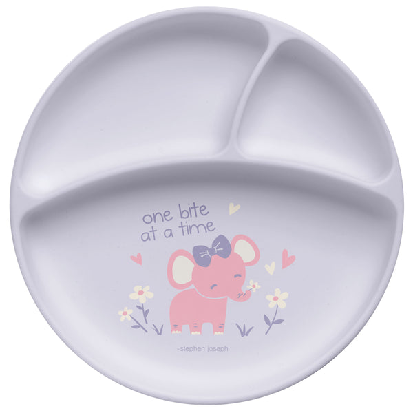 Elephant suction cup silicone plate front view