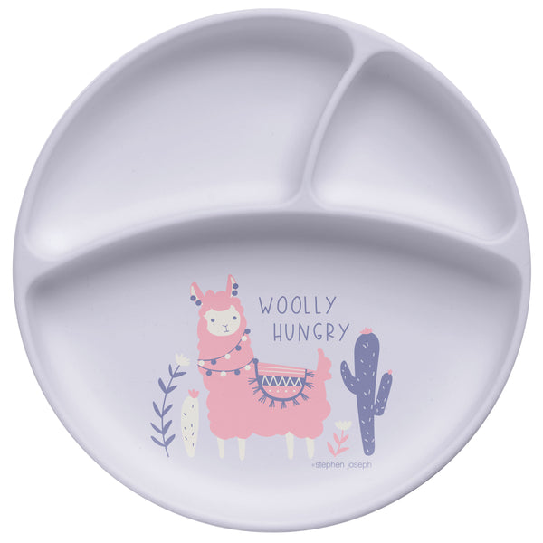 Llama suction cup silicone plate front view