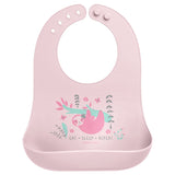 Sloth silicone bibs front view