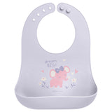 Elephant silicone bibs front view